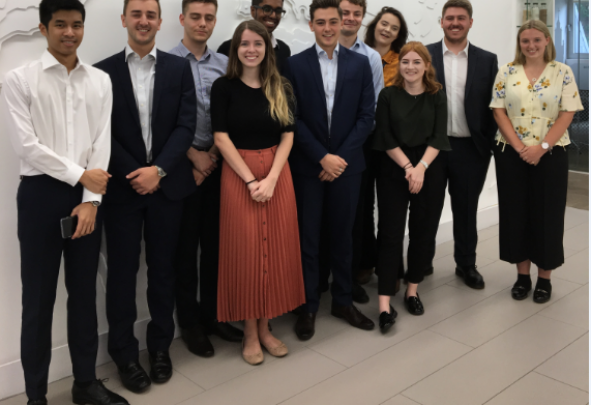 Czarnikow's interns standing together in the office