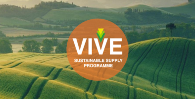 Green fields with VIVE logo over the top