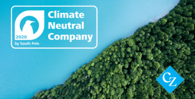 climate neutral stamp over coastline