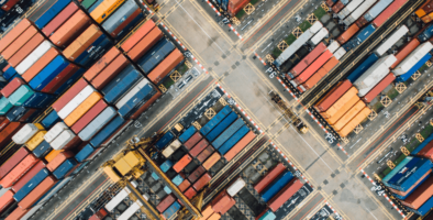 freight containers waiting to be loaded