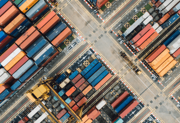 freight containers waiting to be loaded